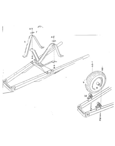 Leg and wheel assembly