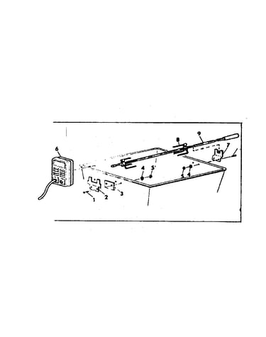 Rotisserie, motor and spit