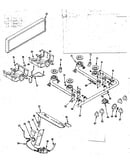 Backguard and top burner section