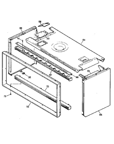 Upper oven cabinet parts