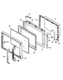 Microwave oven door
