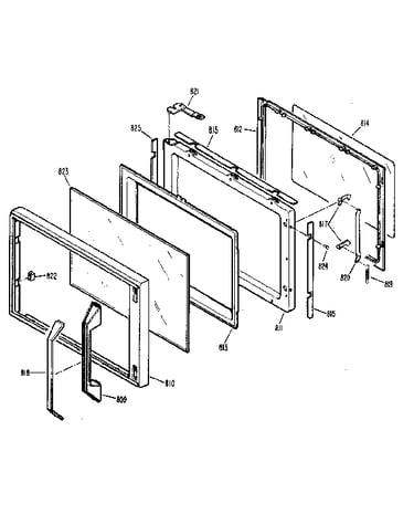 Microwave oven door