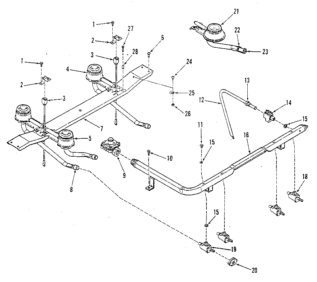 TOP BURNER SECTION