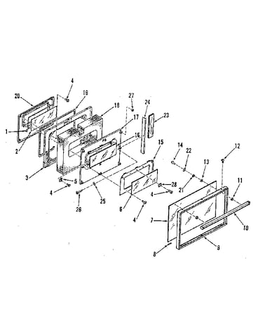 Oven door section