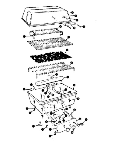 Grill and burner section