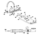 DP 16-0500 handlebar, foot strap, and bench assemblies diagram