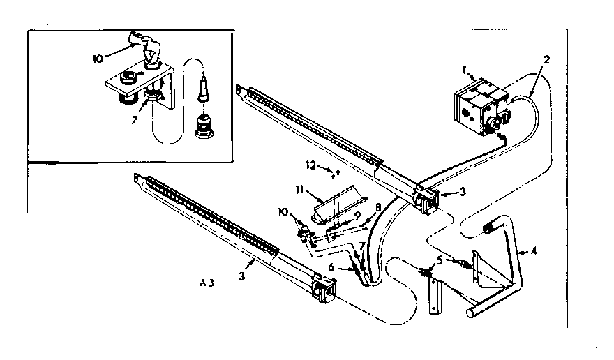 Burner and manifold assembly