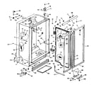 Kenmore 2536680120 cabinet liner and divider parts diagram