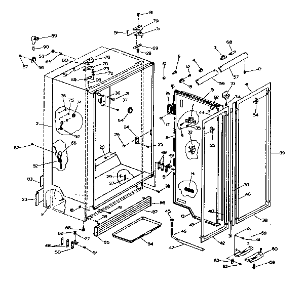 Cabinet liner and divider parts