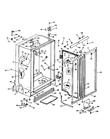 Cabinet liner and divider parts