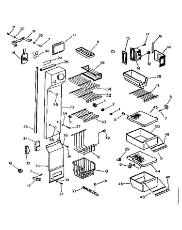 Shelving, supports and air handling parts
