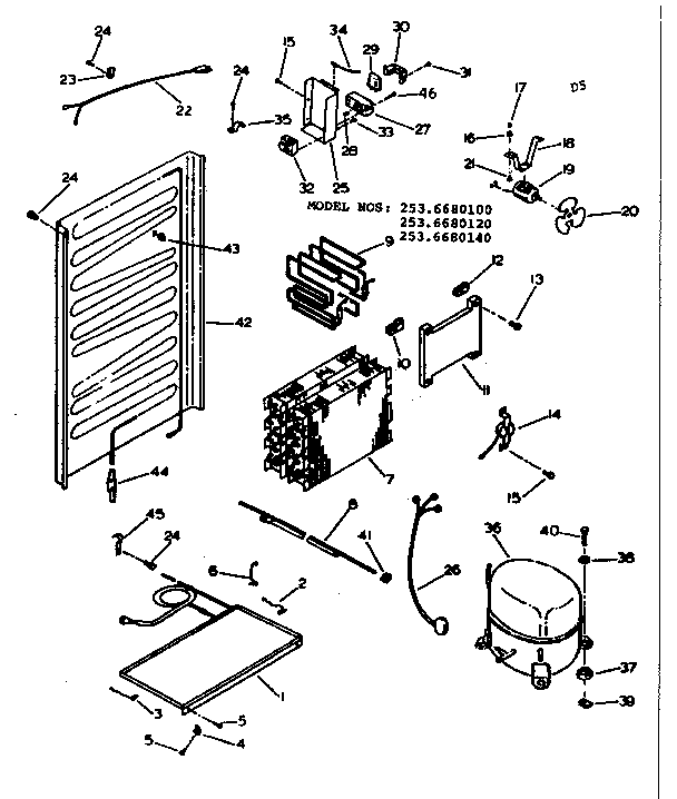 Unit and automatic defrost parts