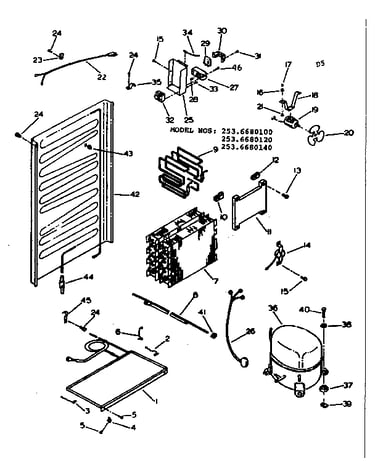 Unit and automatic defrost parts