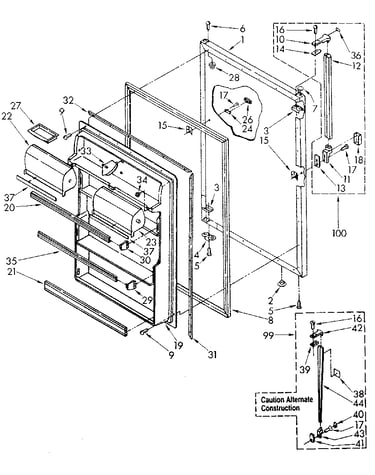 Refrigerator door