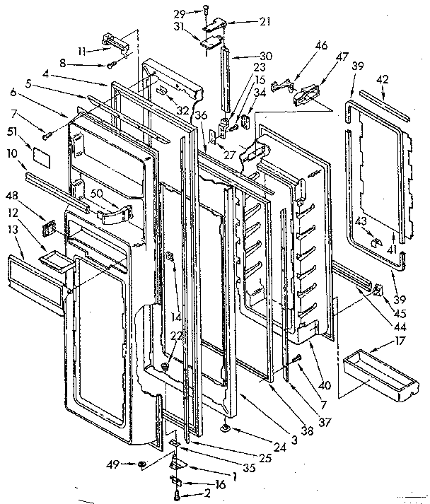 Refrigerator door parts