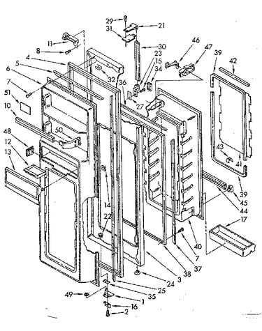 Refrigerator door parts