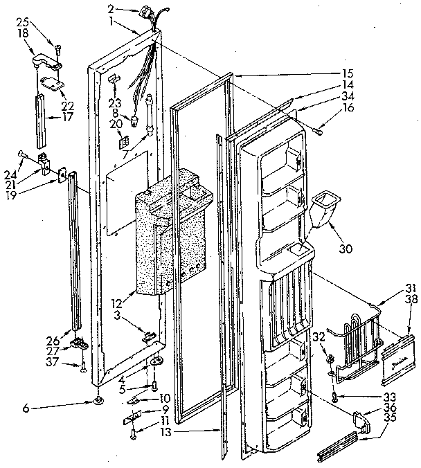 Freezer door parts