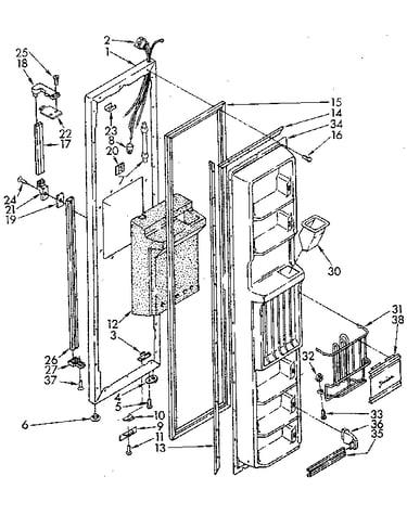 Freezer door parts