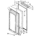 Kenmore 1068556820 serva-door parts diagram