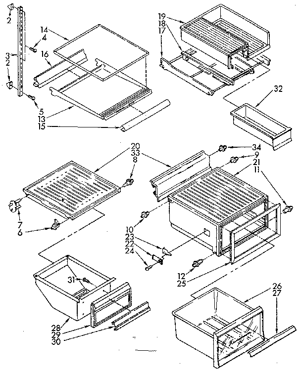 Refrigerator interior parts