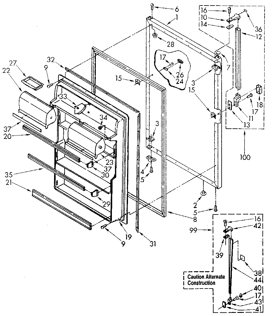 Refrigerator door