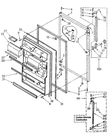 Refrigerator door