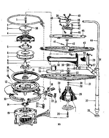 Motor, heater, and spray arm details