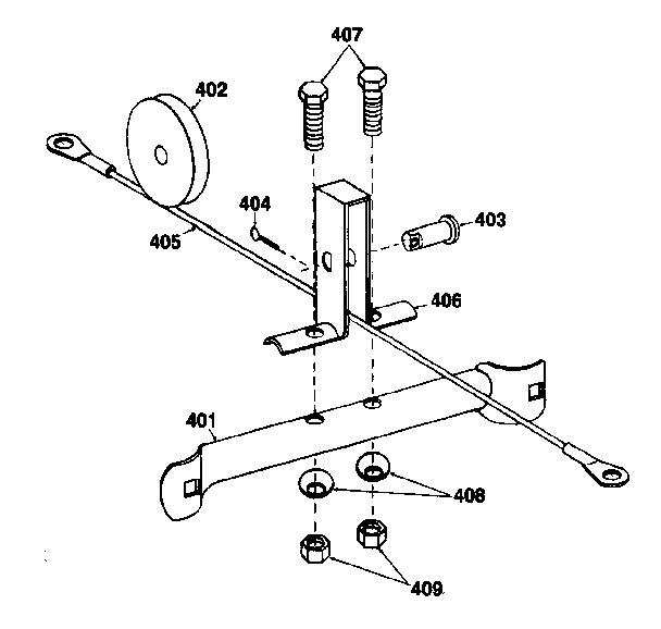 LEG BRACE (WITH PULLEY/CABLE ASSEMBLY)