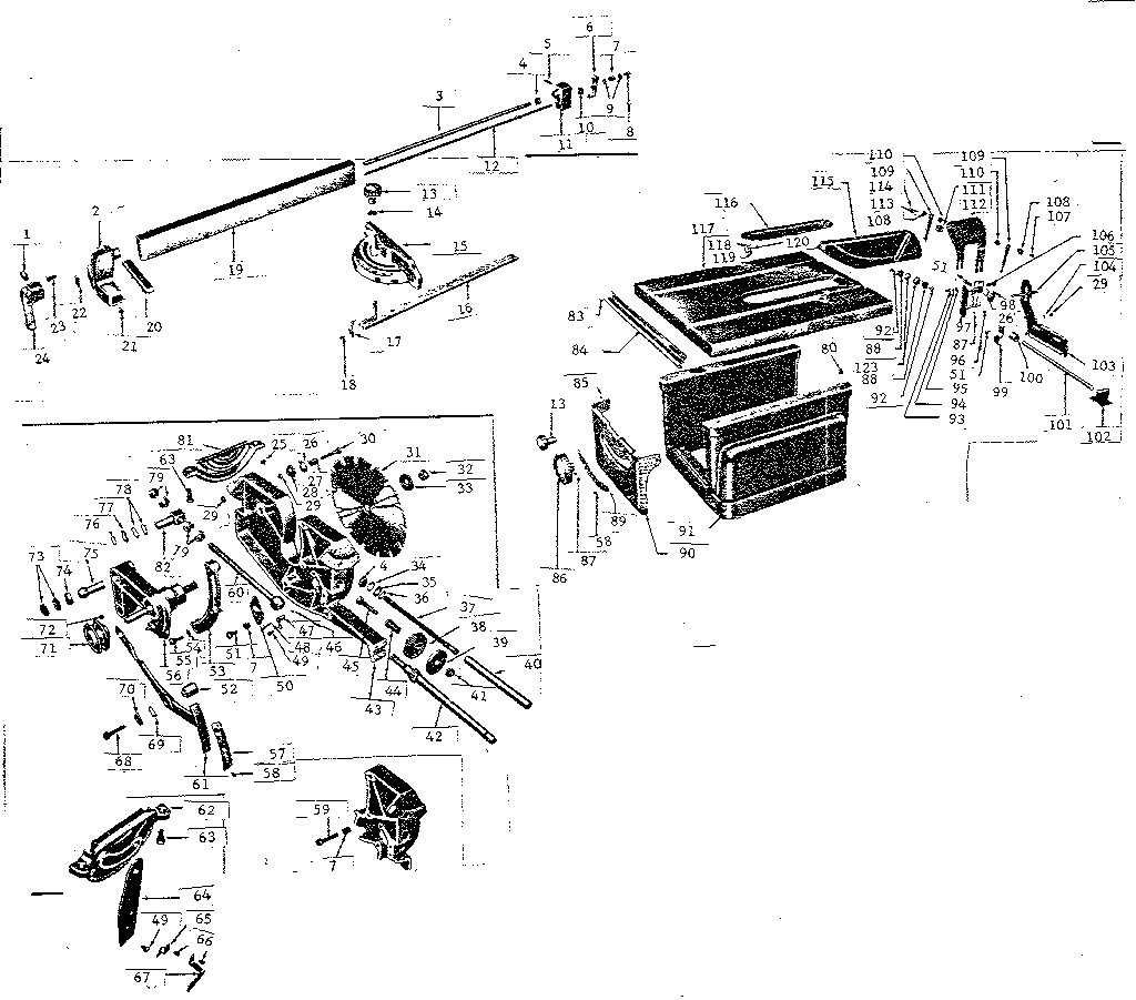 Operating mechanism, table and fence assembly