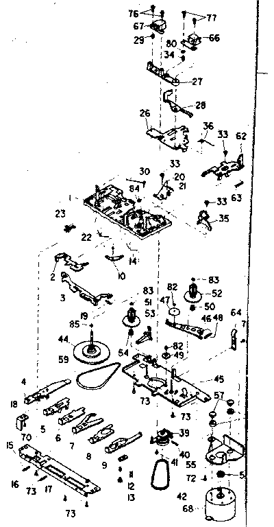 Cassette mechanism-tn21fc/2023591-1 + 2