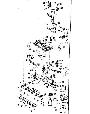 Cassette mechanism-tn21fc/2023591-1 + 2