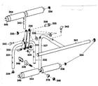DP 2500B-EXERCISE BENCH leg lift assembly diagram