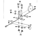 Lifestyler 156381 leg brace (with pulley/cable assembly) diagram