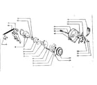 Sears 60358410 main shaft and clutch diagram