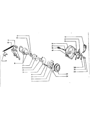 Main shaft and clutch