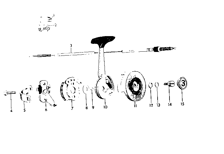 Shimano three-speed click stick assembly