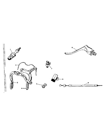Excel front caliper brake - part no. 9733-b