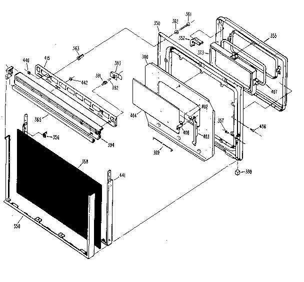 Lower oven door