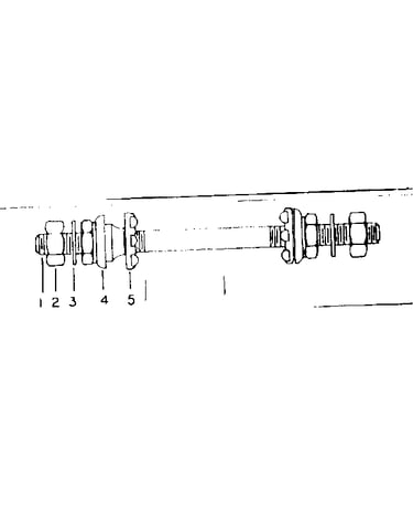 Axle set complete (less hub shell)