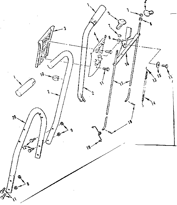 Upper handle assembly