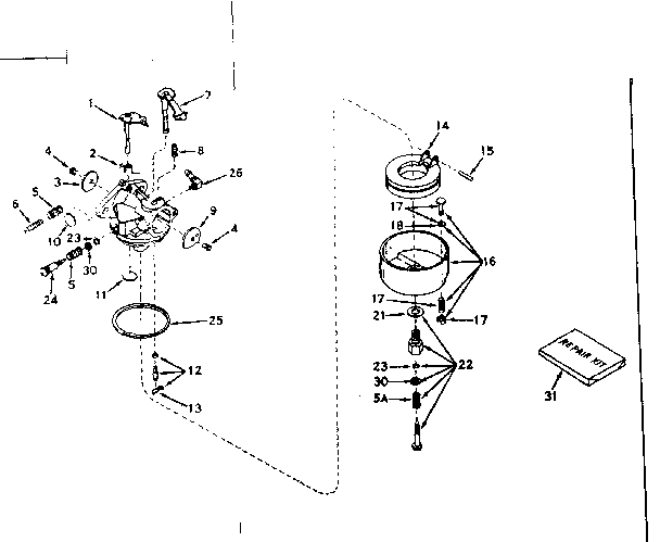 CARBURETOR NO. 631070A