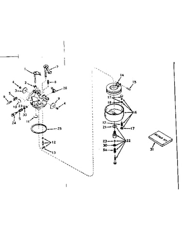Carburetor no. 631070a