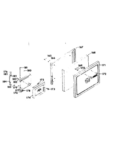 Compartment-oven door assembly