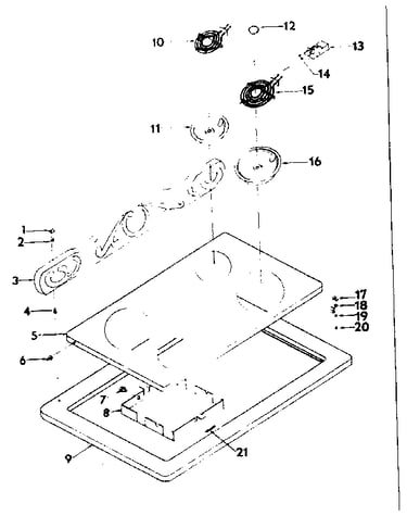 Cook top assembly