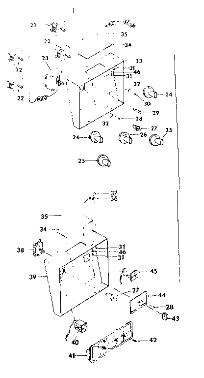 UPPER AND LOWER CONTROL PANEL ASSEMBLY