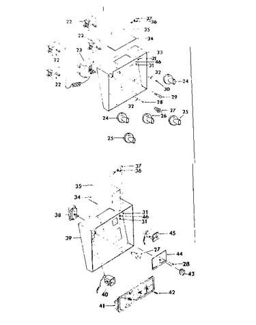 Upper and lower control panel assembly