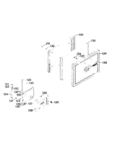 Compartment and oven door assembly