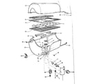 Kenmore 25822100 grill and burner section diagram