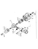 Crankshaft, piston and clutch