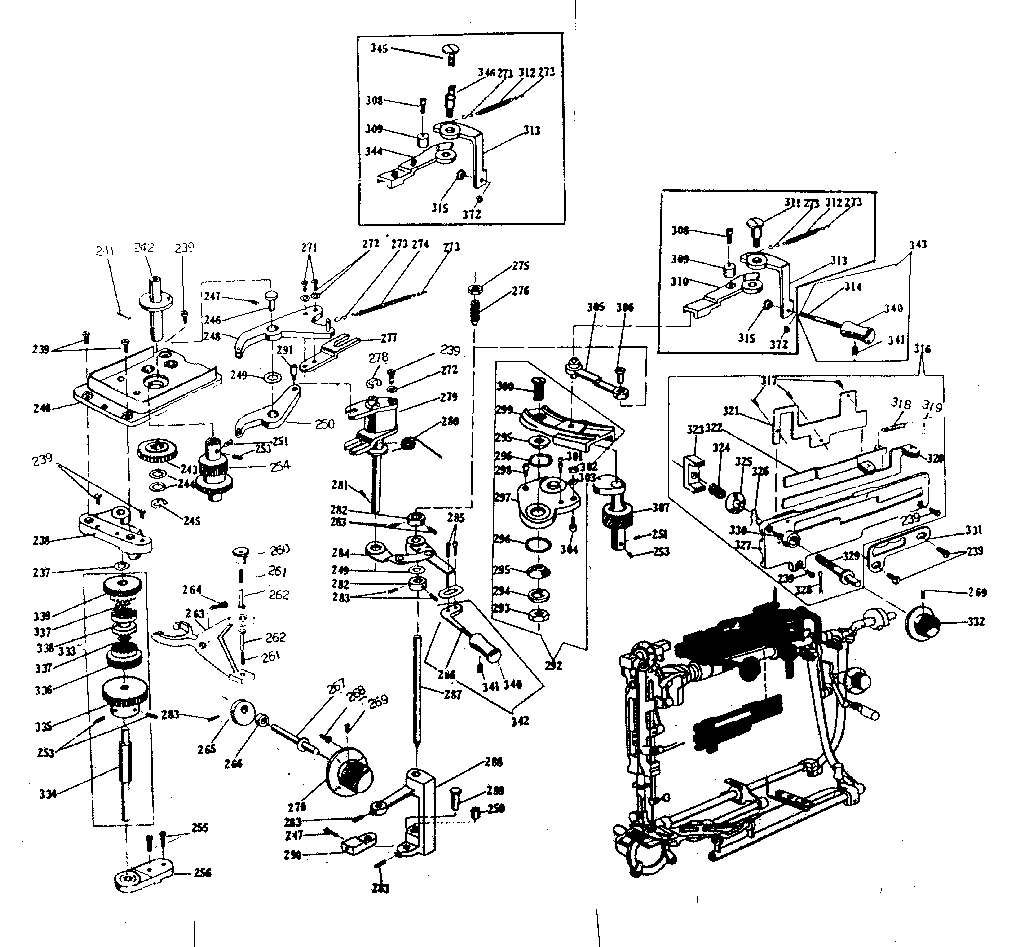 Zigzag guide assembly